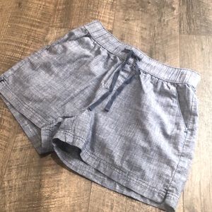 BCG ELASTIC WAIST NAVY 4’ SHORTS WITH POCKETS